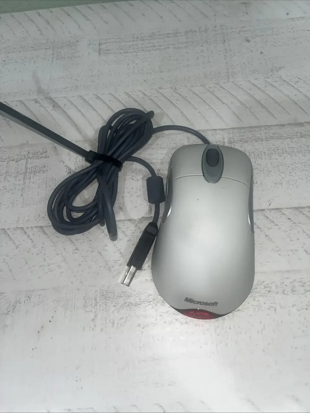 Microsoft IntelliMouse Optical USB Wired Mouse Vintage Red/Gray Tested Works